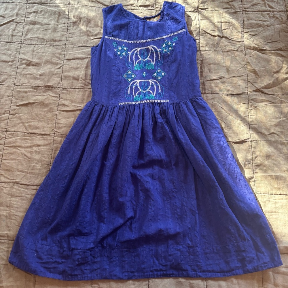 Global Desi Blue Sleeveless Dress